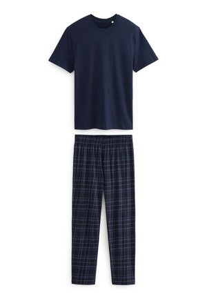 COTTON PYJAMAS SET - Pidžamas komplekts - navy blue check