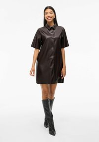 VILA VIELANA - Abito a camicia - coffee bean
