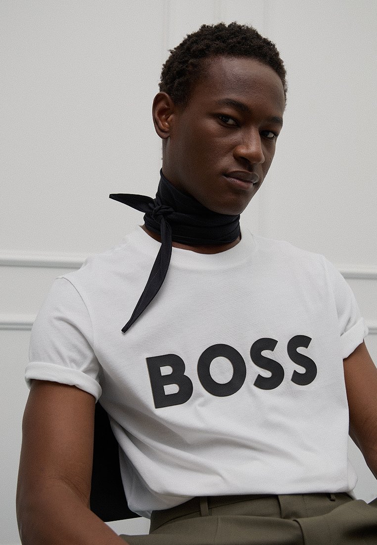 Boss T-shirt print wit