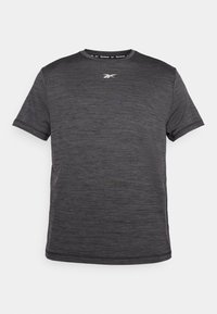 TRAIN MELANGE TECH TEE - Basic T-shirt - black