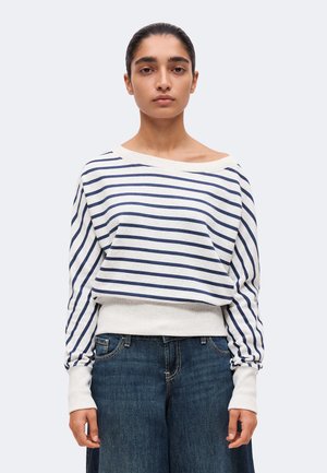 Hollister Co., TREND DROP - Суитшърт - dark blue/white