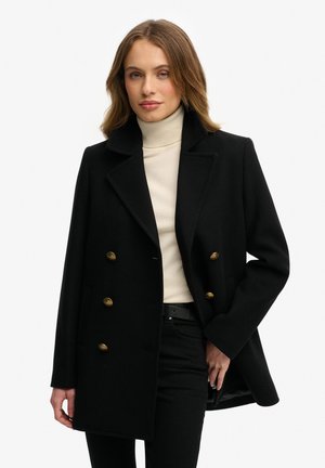 Superdry & Co DOUBLE BREASTED PEA  - Manteau court - black