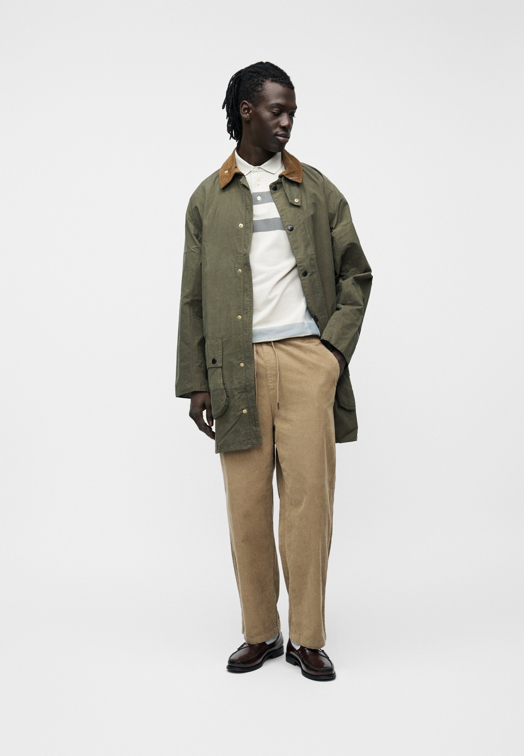 Barbour ICONS BORDER CASUAL JACKET - Short coat - ivy green/olive