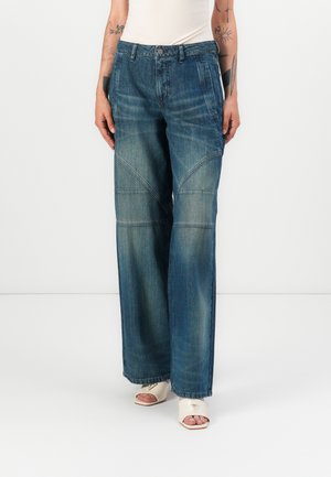 GO SEAMED WIDE LEG - Jeans relaxed fit - go cross hatch dark