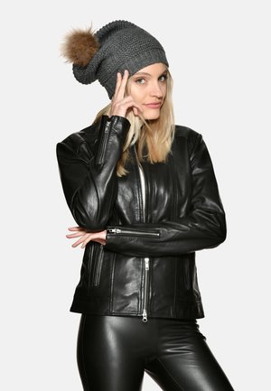 Leather jacket - black