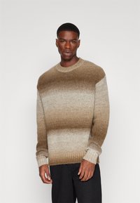 Selected Homme SLHGAARD RELAXED CREW NECK - Pulóver - chinchilla detail/multi color