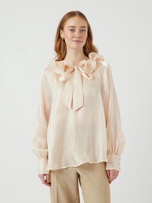 YASELOISE SHUNY RUFFLE - Blúz - pearled ivory