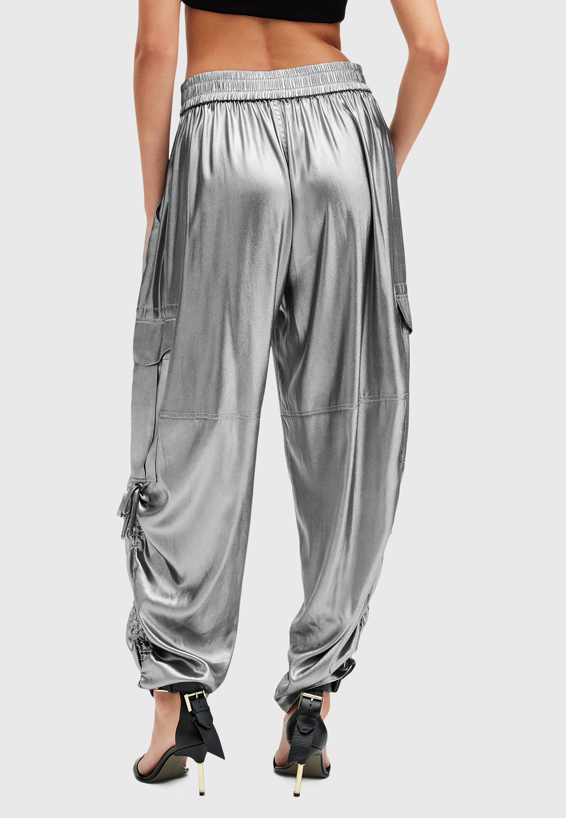 AllSaints KAYE - Trousers - grey/silver-coloured - Zalando.ie