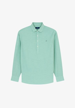 Harper & Neyer, POLO SWEATSHIRT LINEN - T-shirt à manches longues - green tide