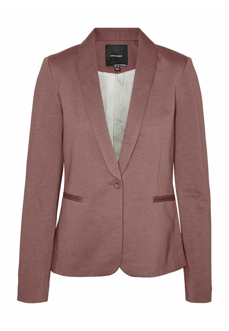 VERO MODA Vmjulia Ls JRS Noos Blazer à Simple Boutonnage, Gris