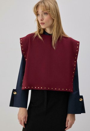 WITH STUDS - Blusa - burgundy