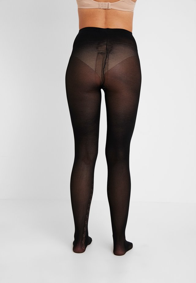 PATTERN BACKSEAM SOFT OPAQUE TIGHT - Collant - black