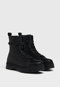 Bershka Cowboy- / Bikerstövletter - black
