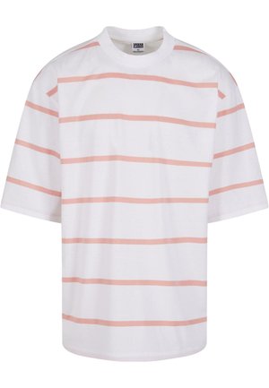 OVERSIZED SLEEVE MODERN STRIPE - T-shirt imprimé - white lemonadepink