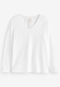 Next LONG SLEEVE V-NECK TOP - Tops ar garām piedurknēm - white