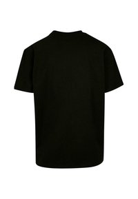 Black cotton t-shirt with a relaxed fit, short sleeves, and a crew neck. The back features a plain design without embellishments.