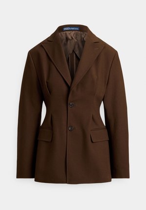 SINGLE-BREASTED COTTON-WOOL TWILL BLAZER - Blejzer - dark beech