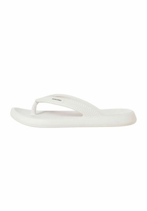 Sandalia flip-flop de goma blanca con suela y tira texturizadas, con el logo sutil de Jack & Jones en el lateral de la tira.
