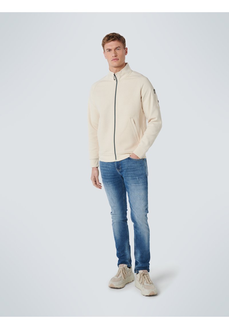 NO EXCESS Zip-up sweatshirt - cream/beige - Zalando.de