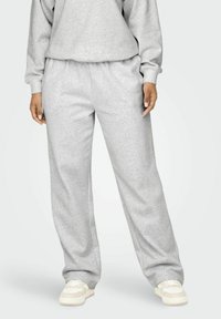 ONLY JOGGING NORMAL GESCHNITTEN MITTLERE TAILLE MIT SCHLAG  - Trainingsbroek - light grey melange