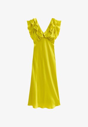 New Look CRINKLED RUFFLED MIDI - Ballkleid - green