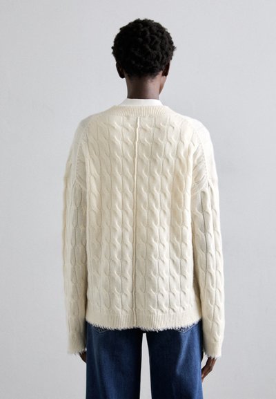 RE/DONE CABLE VNECK - Vesta - ivory