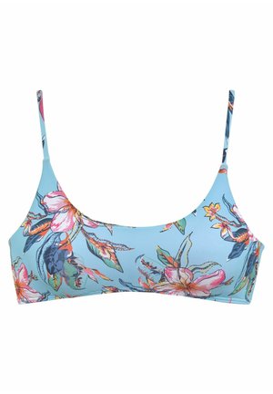 BUSTIER - Bikini-Top - hellblau bedruckt