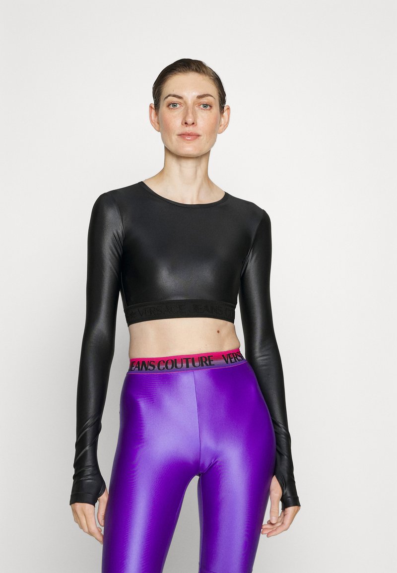 Versace Jeans Couture SHINY Long sleeved top black Zalando.ie