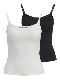JXSAGA SINGLET 2 PACK - Top - blanc de blanc/black