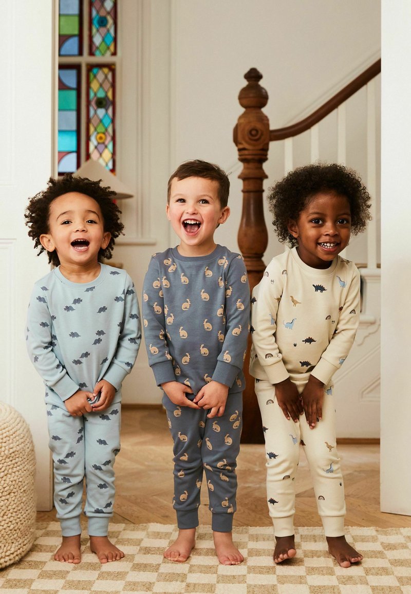 Next - SNUGGLE 3 PACK SET - Yöasusetti - blue dinosaur print, Suurenna