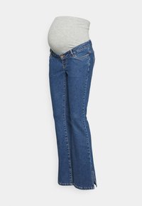 Vero Moda Maternity VMMSELMA SLIT - Calças de ganga à boca de sino - medium blue denim