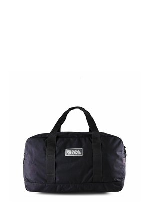 Sac de voyage Fjällräven noir avec deux poignées et écusson avec logo centré à l'avant.