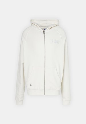 PEQUS BACK LOGO ZIP HOODIE UNISEX - Sweatjacke - whisper white