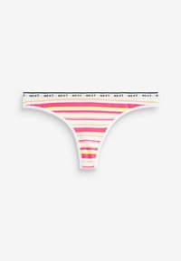 Next MONO PRINT RICH LOGO KNICKERS FOUR PACK - Tange - pink stripe lime green