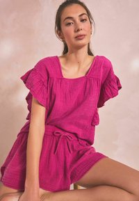 Next CRINKLE FRILL SLEEVE - REGULAR FIT - Bluse - pink