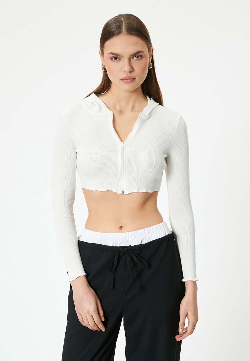 Koton CROP - Cardigan - white