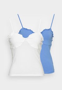 Não selecionado, white light/solid blue