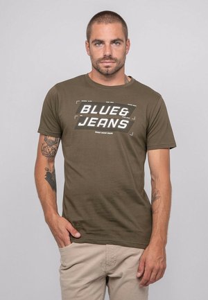 À MOTIF JORDIPAL - T-shirt imprimé - kaki