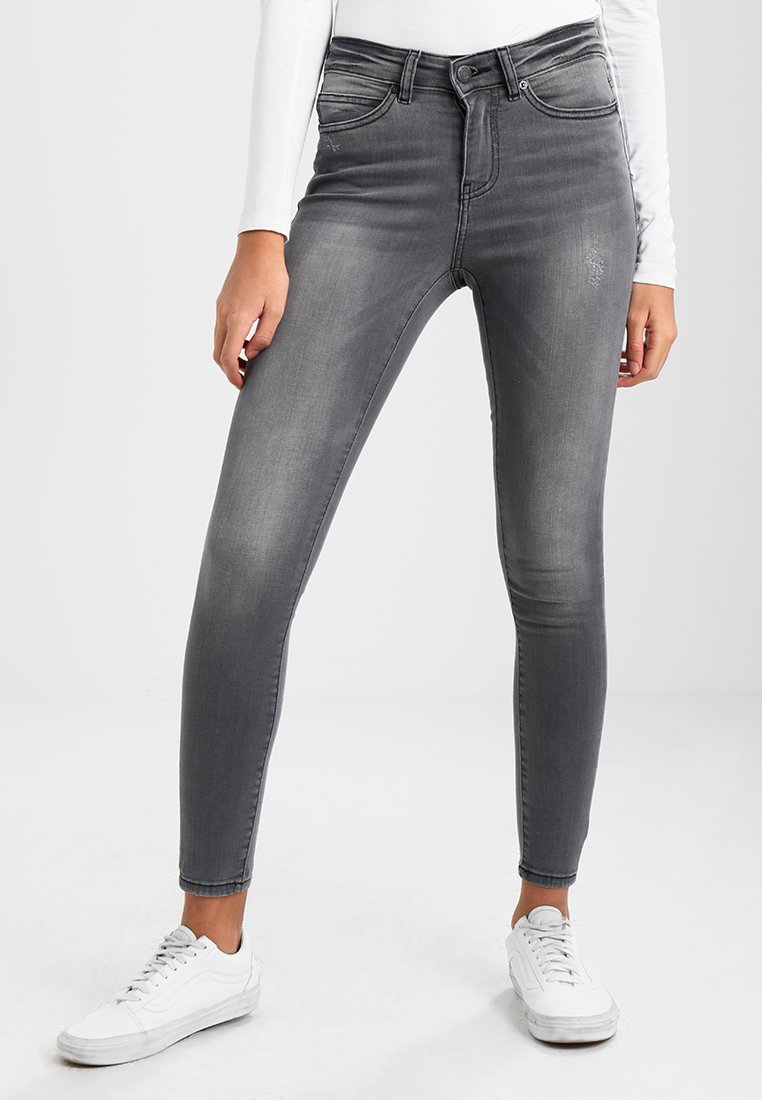 Noisy May Nmlucy Ankle Jeans Skinny Medium Grey Denim Denim Gris Zalando Ch