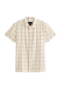 SHORT SLEEVE GRID CHECK - Camisa - brown pattern