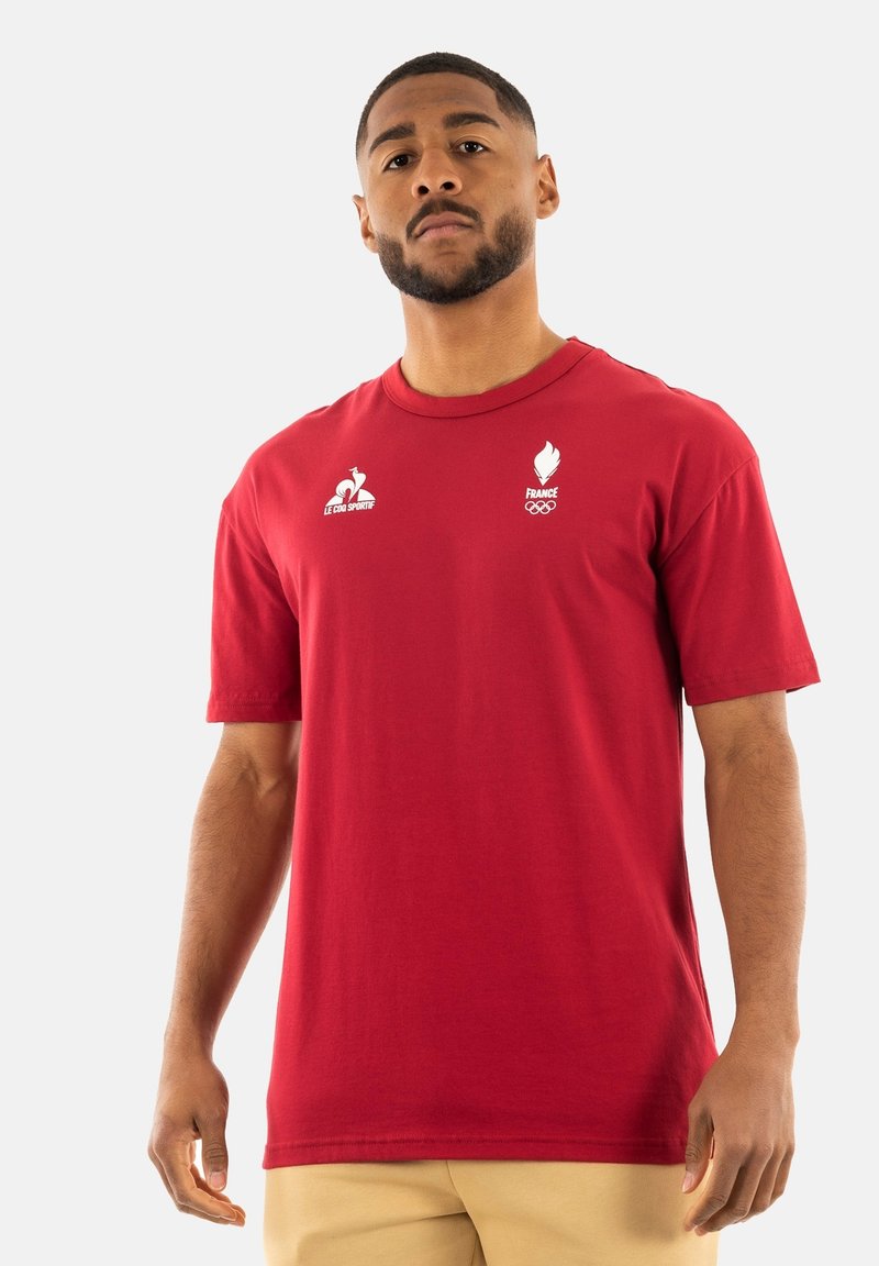 le coq sportif Camiseta estampada - rouge