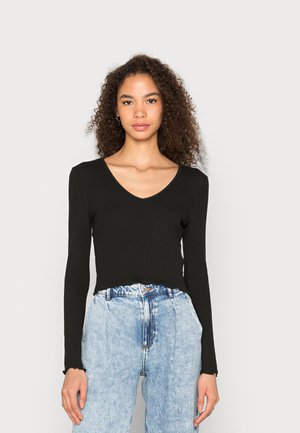 ONLODA V NECK - Maglietta a manica lunga - black