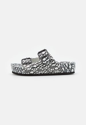 Armani Exchange Sandalias planas - opt white/black