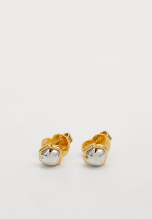 SCULPTED SPADE MINI STUDS - Kõrvarõngad - silver-coloured/gold-coloured