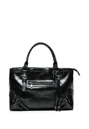 Bershka, WITH ZIPS AND BUCKLES - BAG - Handbag - black