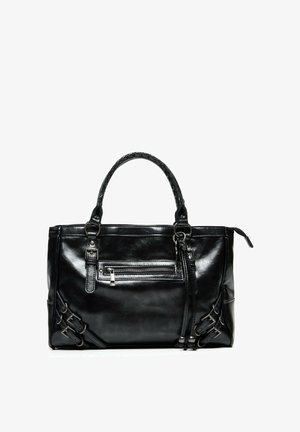 Bershka, WITH ZIPS AND BUCKLES - BAG - Handbag - black
