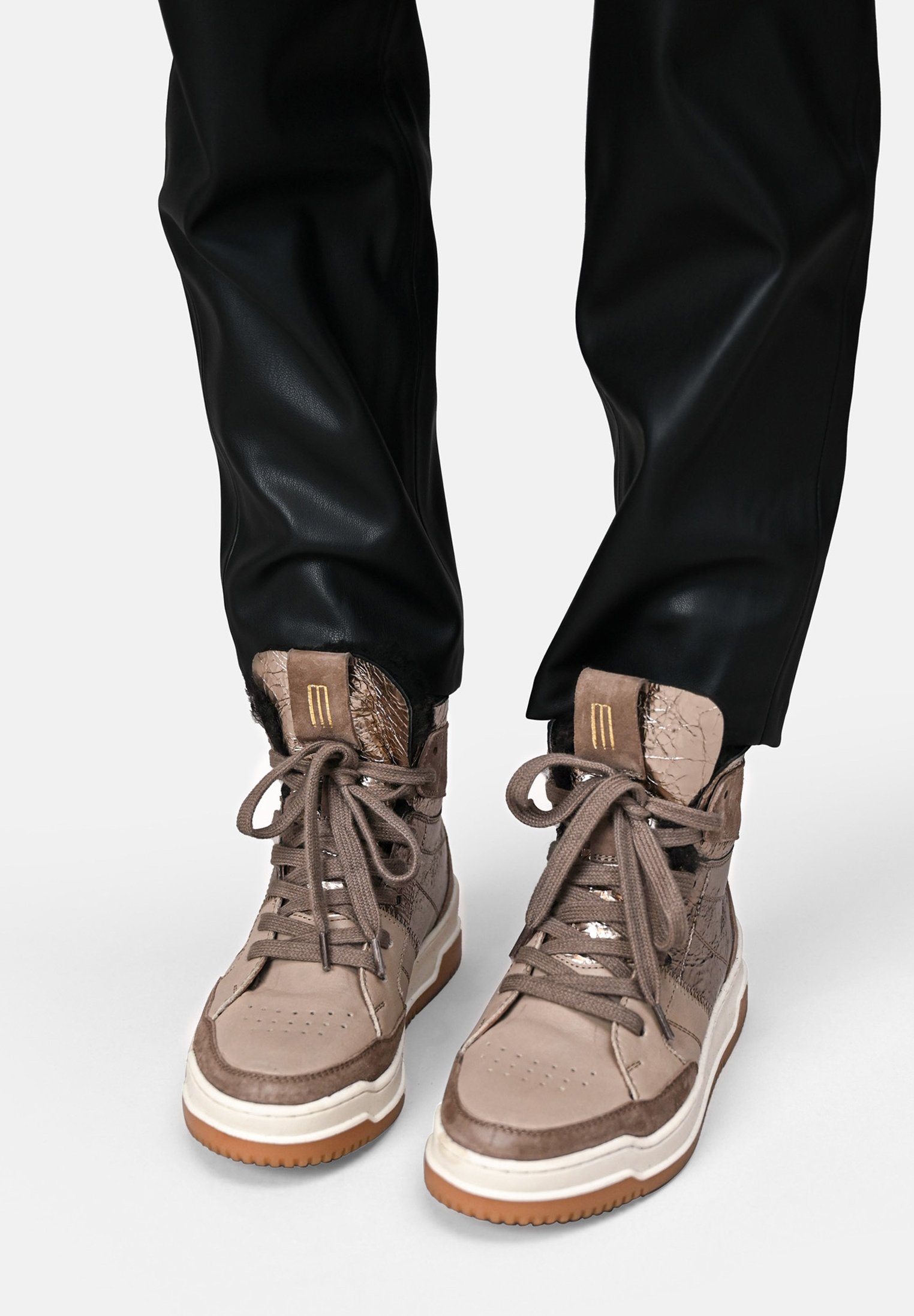 CRICKIT Damen Sneaker Rebeka - Midcut Ledersneaker Zum Reinchlüpfen