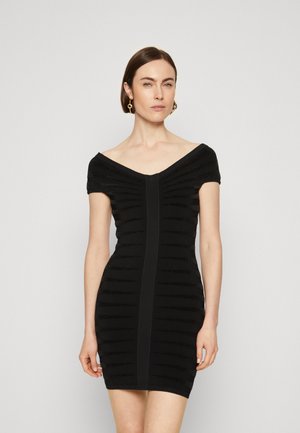 PORSHA SWEATER DRESS - Egyenes szabású ruha - jet black