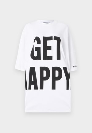 MOSCHINO READ THROUGH THE LINES - Jerseykleid - fantasia bianco