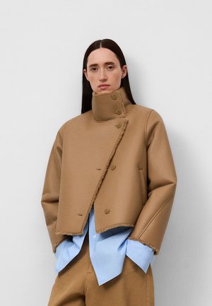 Imitatieleren jas - camel